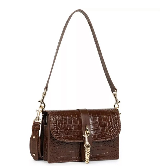 Jodie X Lancaster - crossbody bag - brown croco / gold - Picture 2 of 12